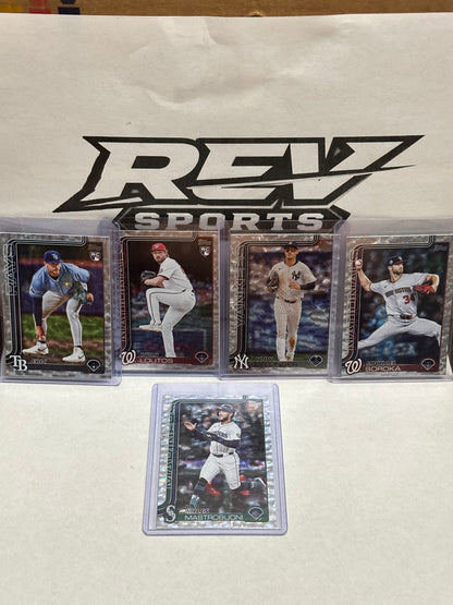 (5) pack of Silver Crackle Foils